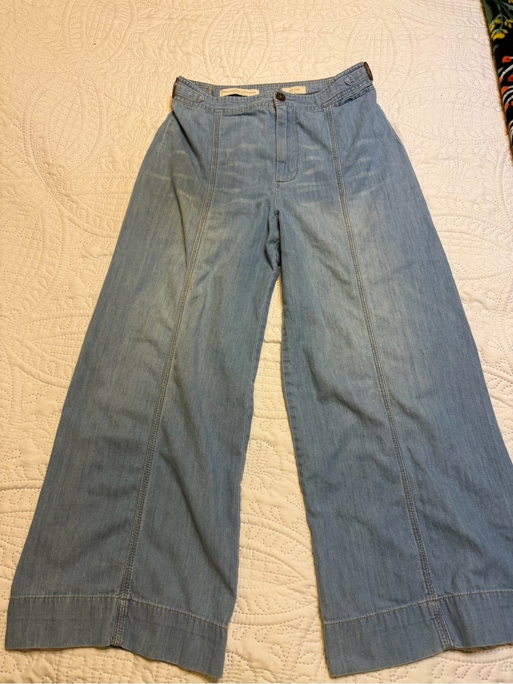 Pilcro and the Letterpress Anthropologie Ultra High-Rise Cropped Wide-Leg Jeans